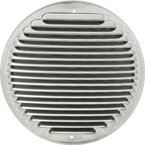 First Aerazione - GRIGLIA TONDA DA SOVRAPPORRE IN METALLO CON RETE D.230 MM - Inox