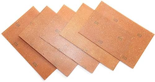 Electronic Spices Pack of 5 General Purpose Printed Circuit Board 15x10cm, zero pcb Board, For electronic project or experiment