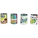 Juvale Toy Groceries Pretend Play Food Cans - 16-Piece, Multicolor - Stackable & Removable Lids for Canned Food Play, Grocery & Kids Market Accessories