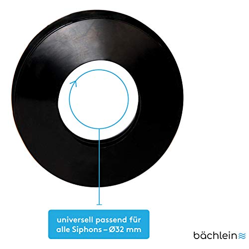 Bächlein Universal Gummimanschette Siphon für Abflußrohr - Ø 40 mm x 32 mm, Ablaufdichtung Wandrosette Siphonmanschette…