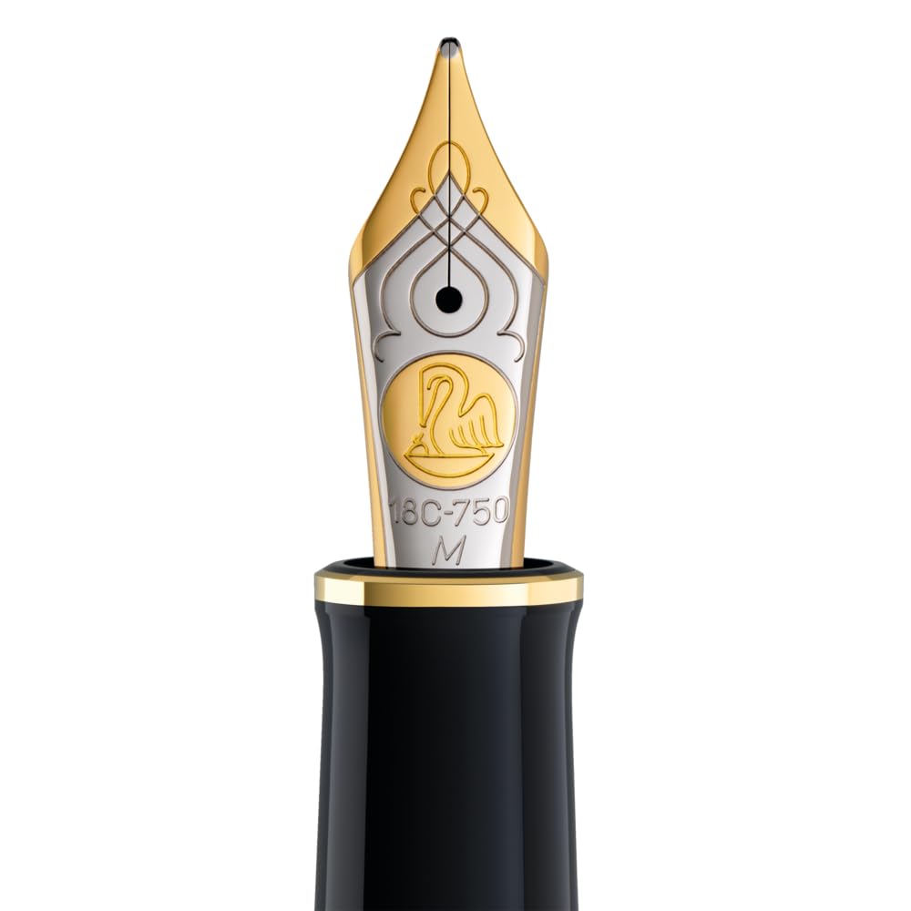 Pelikan M800 B-nib PF-Engraving ニブのみ Pelikan Souverän M800 Black w/Gold Trim- Fountain Pen – Nibs.com