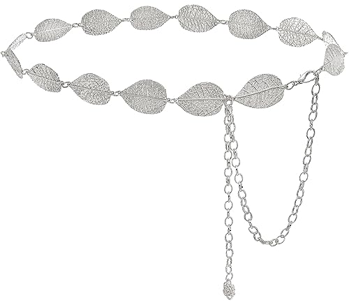 Women's Metal Waist Chain Adjustable Chain Belt Fashion Belly Chain for Jeans Dresses