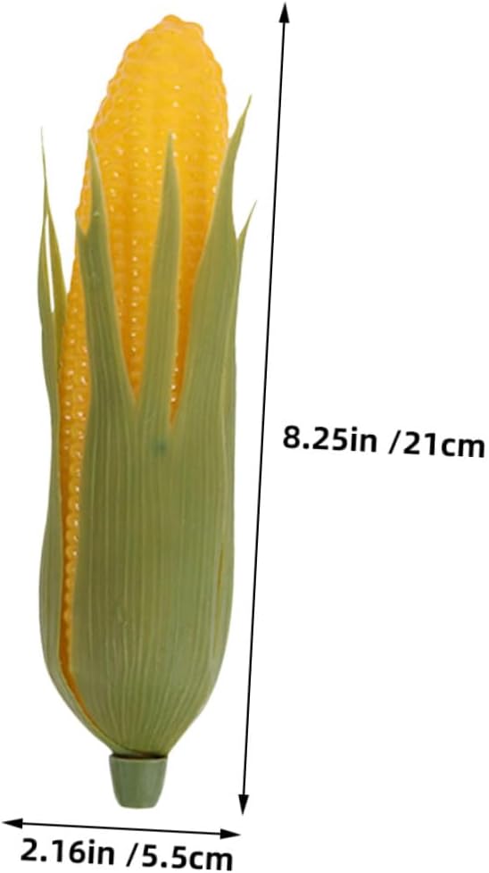 10pcs Realistic Artificial Corn Models Faux Vegetable Decor Lifelike Fake Corn Kitchen Display Photo Props for Home and Food Photography