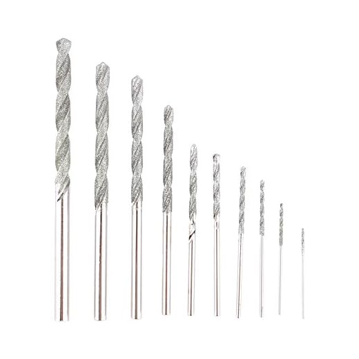 Brocas Diamante Dremel, 10Pcs 0.8‑4.0MM Broca con Punta Juego de Brocas con Punta de Diamante Brocas de Diamante Herramientas de PerforacióN, para Metales, áGatas, Piedras Preciosas, Vaso, Madera