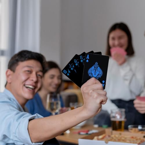 1 Deck mit 54 Karten, PVC spielkarten, playing cards, Partyzubehör (WOLF) – Bild 6