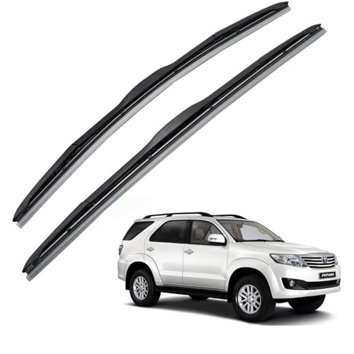 Image of Oshotto Frameless (O.E.M Type) Wiper Blades Compatible with Toyota Fortuner 2009-2015 (22 inch / 16 inch)