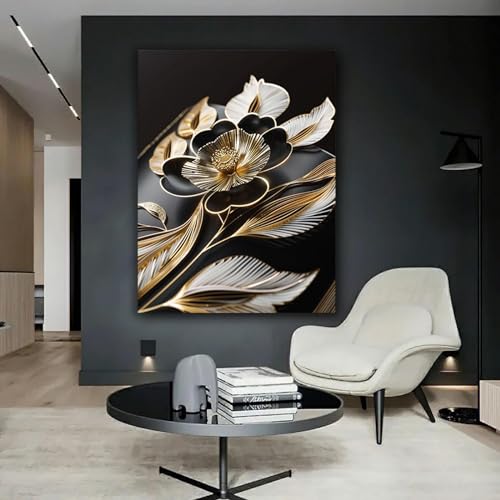 Poster fleurs impression sur toile 70x100cm sans cadre pour salon - 3