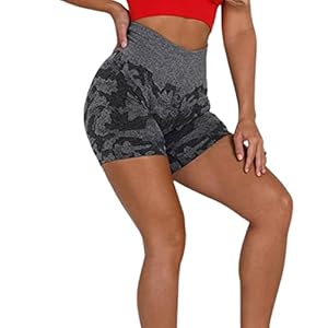 Seamless Yoga Shorts for Woman | High Waisted Booty Shorts | Butt Lifting Scrunch Leggings Shorts for Running Gym Zion