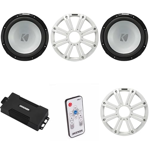 Kicker 48PXA6001 Weatherproof Powersport Mono Amp & (2) 12