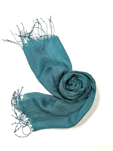 Shanlin Unisex 100% Linen Scarves for Men and Women (71"x22")4