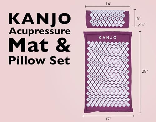 image for FSA HSA Eligible Kanjo Premium Acupressure Mat and Pillow Set for Back