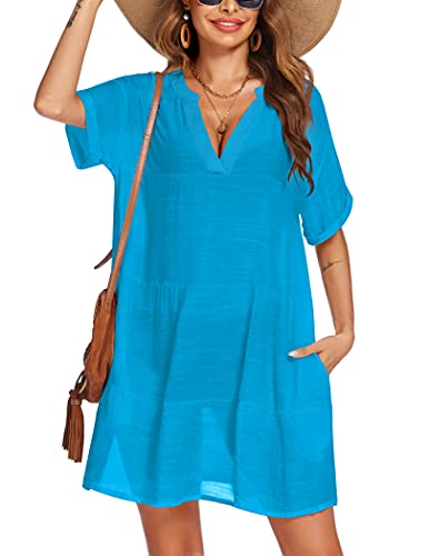 AI'MAGE Damen Badeanzug Coverups Bikini Beachwear Badeanzug Strand Cover Up Kleid Cover