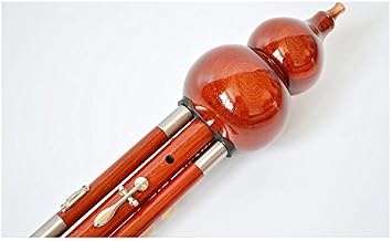 OrientalMusicSanctuary Extended-Range Cambodian Rosewood Hulusi - Chinese Curcubit Gourd Flute (Alto F)