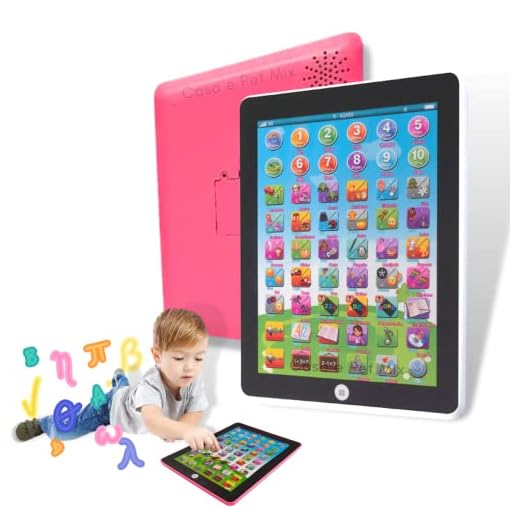 Tablet Educativo Brinquedo Interativo Educacional Multifunções Interativo Infantil Inglês Português 54 Funções (Rosa)