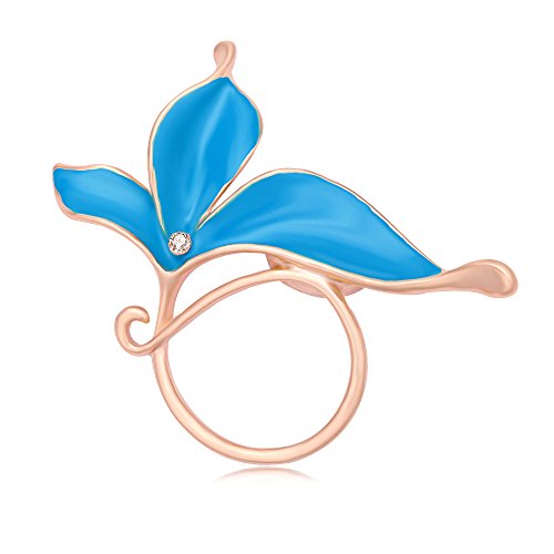 Image of Lovely Enamel Flower Magnetic Clip Eyeglass Holder Brooch Custom Jewelry
