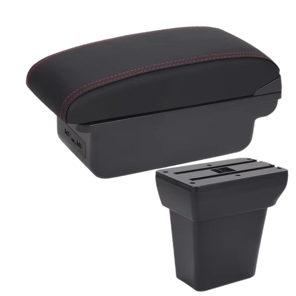 Sxqpocar B1 Black Red 3Usb For Ford Ecosport 2009 Car Armrest Box Auto Center Storage Box Replacement Parts