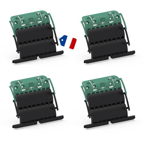 Attache Verrou Volet Roulant ZF Clicksur H875E - Lot de 4 - Accroche Tablier Rigide Anti-Soulèvement - Fixation Sécurisée Lame 8mm - Verrou Automatique 2 Maillons -...