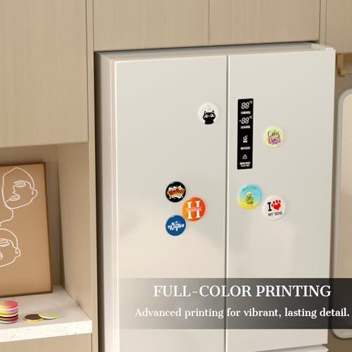 Imán decorativo redondo personalizado para nevera miniatura 3