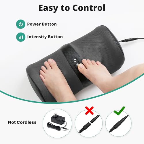 Image of Medcursor Foot Massager with Heat - Foot and Calf Massager with Massage Roller, Deep Massage for Plantar Fasciitis, Pain Relief, Neuropathy, Relax for Home or Office Use (Not Cordless)