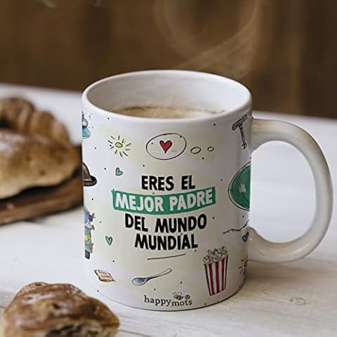 Taza Padre Happymots | Cerámica Calidad | Tazas Día del Padre Cover
