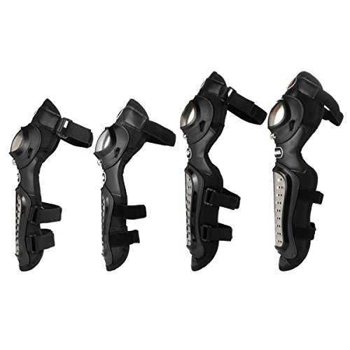 image for GES Knee Pads Motorcycle - 4Pcs Adults Alloy Steel Motorcycle ATV Moto