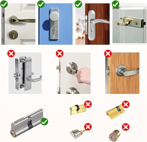 AVATTO Smart Türschloss mit Fingerabdruck und Passwort für 90-120mm Tür, Schließzilinder Länge ist einstellbar, mit Schlüssel, IC-Karte, Unterstützen Smart Life App Fernbedienung