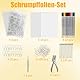 Schrumpffolie Set 169 Stück Schrumpffolie zum Basteln mit 15 Blank A5 Schrumpffolie Schlüsselbundzubehör Buntstifte Locher Schrumpffolien Set für Kinder DIY Handwerk Dekorationen 14.5 x 20 cm