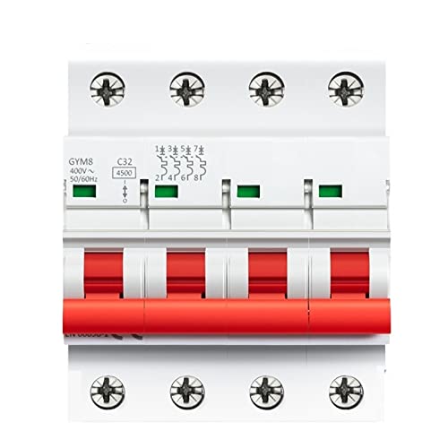 Disjoncteur courbe C 4 pôles rail DIN 400V pour stopper les courts-circuits dans le tableau