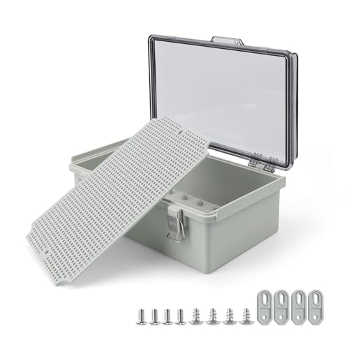 SRJQXH Caja Conexiones 260 x 160 x 100 mm, Caja Electrica Exterior IP66 Prueba Agua y Polvo, Caja Contador Agua Puede Utilizar para Proteger Sistemas Señalización Cables Fuentes Alimentación