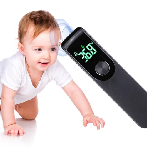 WANCHIY Termómetro Digital de lectura de Bolsillo Ultra Portátil， termometro digital,termómetro digital infrarrojo,Con pantalla LED (Negro)