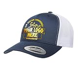 Custom Yupoong Retro Trucker 6606, 6606T, 6606MC, 6606C Hat (Logo - Navy/White)