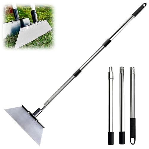 Pala da giardinaggio, 120/160 cm, pala di pulizia multifunzionale con manico di estensione in acciaio inossidabile, utensili da giardino, raschietto da giardino per spazio esterno, casa, fattoria (120