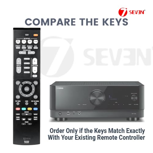 Image of 7SEVEN Compatible for Yamaha Av Receiver Remote Control Original RAV533 Model Suitable for RX-V479 RX-V579 RX-V481 RX-V481D RX-V483 RX-V581 RX-V583 HTR4068 HTR4069 HTR5069 Home Theatre Music Systems