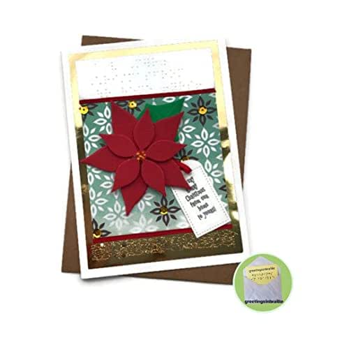 greetingsinbraille christmas card Handmade Handcrafted