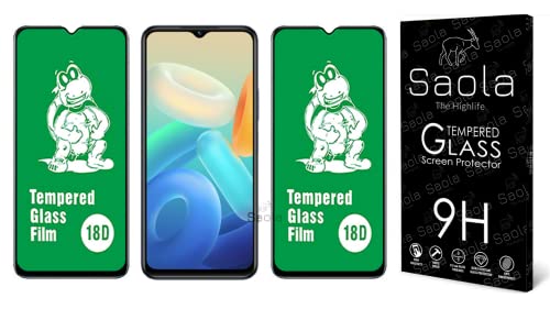 Image of Saola 18D Tempered Glass With Inbuilt AirBag Borders For Vivo Y75 5G (Pack Of 2) with Free Installation Kit. Full screen Coverage - 6.58 inch