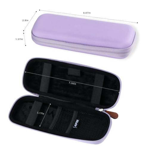 Image of AGPTEK Case Holder for Apple Pencil, Slim PU Leather Carrying Case Pouch Cover Compatible with Apple Pen Accessories, USB Cable, Earphone, Samsung Stylus iPad Pro Pen /Pencil, Recording Pen, Purple | for Apple Pen Accessories, MP3 Players, USB Cable, Earphone, Samsung Stylus iPad Pro Pen /Pencil, Recording Pen (Purple)