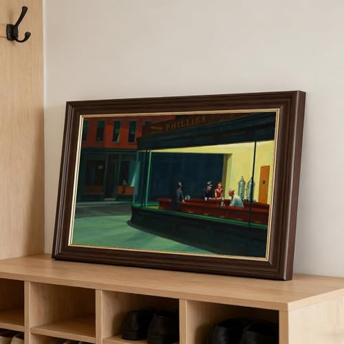 Tableau Nighthawks Edward Hopper cadre suspendre pour petits espaces - 3