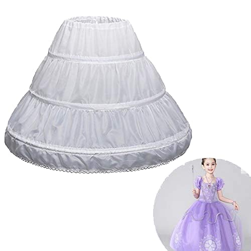 3 Hoops Children Kid Girl Dress Petticoat Crinoline Underskirt For Flower fluffy skirt Underskirt3