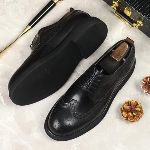 Fashion Brogues for Men, Lace Up Dress Derby Shoes for Male, Formal Wingtip Brogue for Wedding Party3