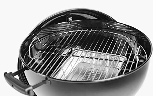 Weber Original Kettle E-5710 Holzkohlegrill/Porzellanemaillierter Deckel und Kessel, 57 cm Grillfläche, One-Touch-Reinigungssystem, Deckelthermometer, Dreibein-Ständer und Räder, Schwarz