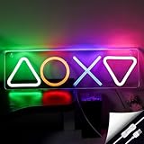 QXMH Gamer Neon Schild, LED Gaming Neon Schilder USB/Schalter, Grafik...