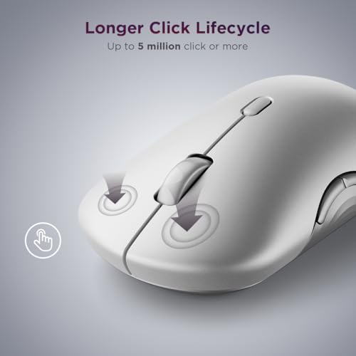 Image of Lenovo 700 Multi-Device Wireless Mouse, Bluetooth or 2.4 GHz USB-A Connection, Connect up to 3 Devices, 36 Month Battery Life, Seashell