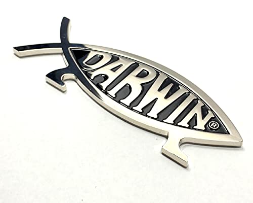 Image of Metal Darwin Fish Car Emblem