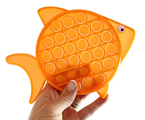2 Random Cute Ocean Animal Shaped Pop Silicone Push Poke Bubble Wrap Fidget Toy - Press Bubbles to Pop The Bubbles Down Then Flip it Over and Do it Again - Sensory Stress Toy OT