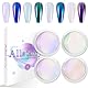 Allstarry Chrome Nail Powder, 4 Farben Chamäleon Pigment Für Nägel Farbverschiebung Cromepulver Nägel Nails Farbwechsel Glitzerpuder für Nail Charms Nail Art Nageldesign - Chamäleon Smaragd