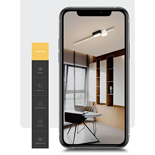 Applique LED linéaire minimaliste structure cube géométrique or et noir - 7