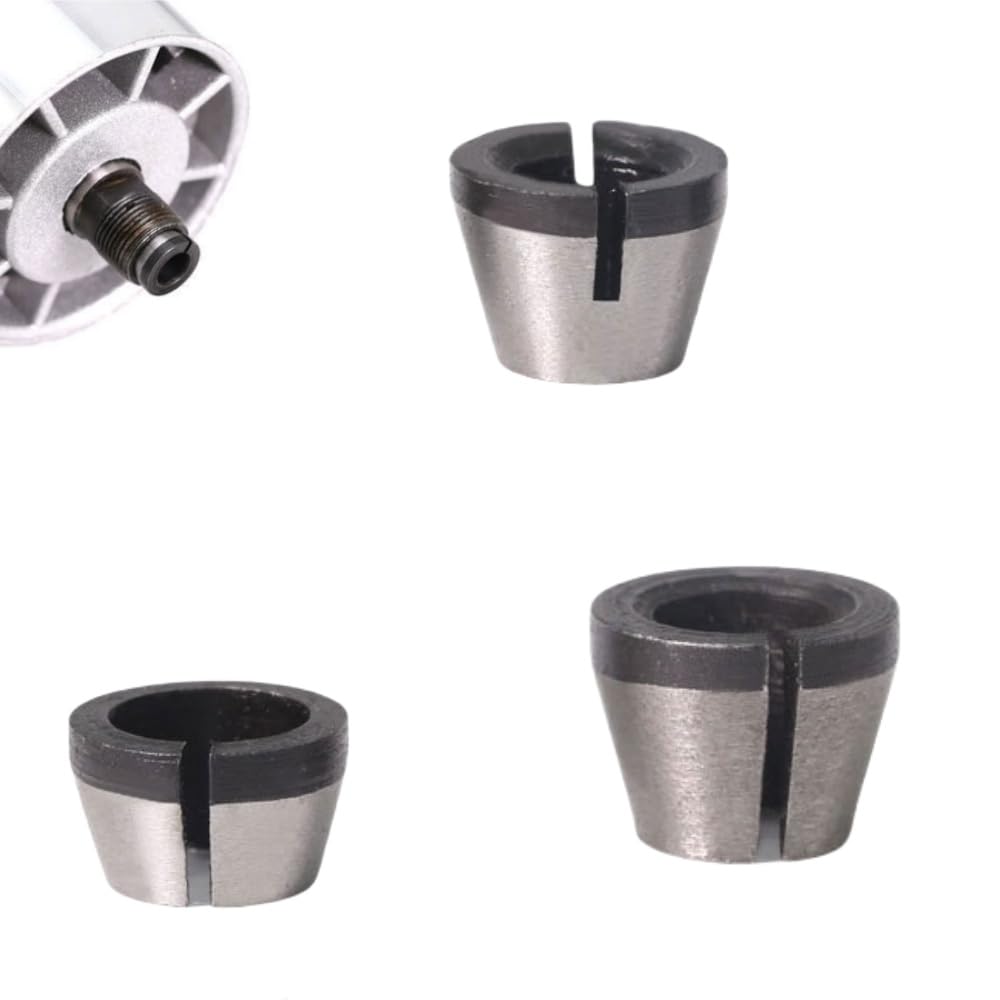 Mandrino a pinza per fresatura superiore, 6 pezzi, adattatore, pinze in lega, ricambio per trimmer utensili, materiale in acciaio al carbonio (6,35 mm, 8 mm)
