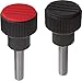 Kipp 06092-02087X20 Thermoplastic Knurled Knob with M8 External Thread, Bolt Stainless Steel, Metric, Size 2, 20 mm Screw Length, 26 mm Diameter, 46 mm Height, Bright Yellow Color (Pack of 10)