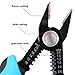 WGGE Wire Cutters Precision Flush Pliers with Supplementary Stripping, Cutting Pliers, Handy and Slim Diagonal Cutters, Ultra Sharp Wire Cutter, 10-20AWG wire stripper (6 inch)