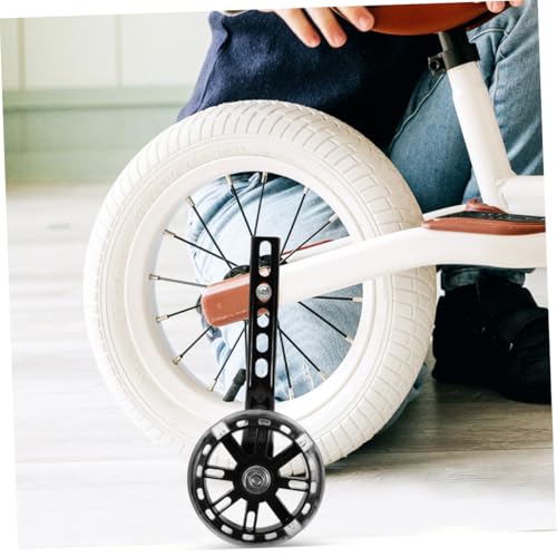 Ruedas de Entrenamiento para Bicicleta de Repuesto, ruedas auxiliares resistentes al desgaste con monturas negras ajustables, juego de 4 piezas para niños y bicicletas miniatura 7